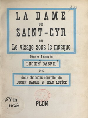 cover image of La dame de Saint-Cyr